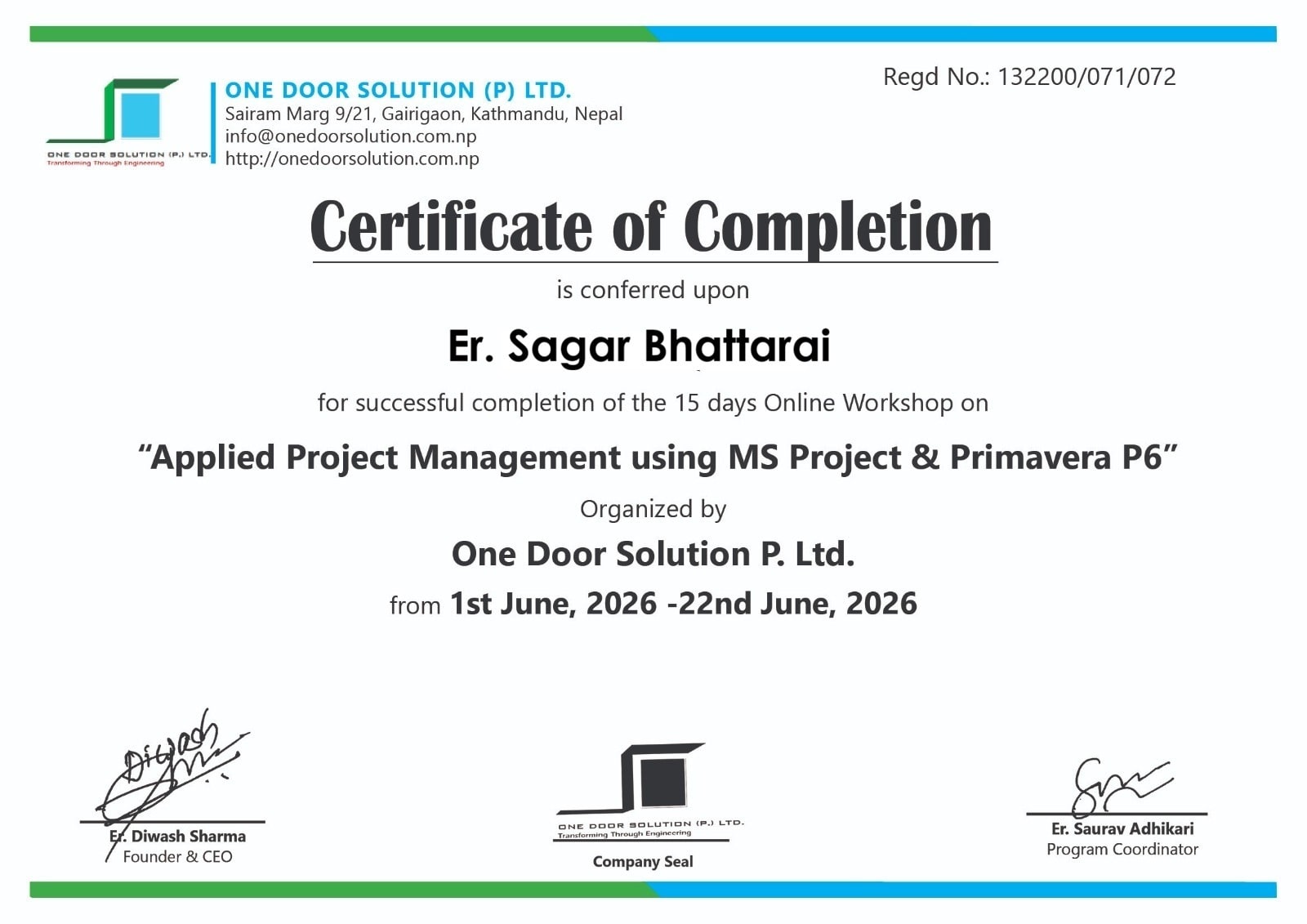 Sagar Bhattarai — Civil Engineer · Hydropower · Tunneling · Construction